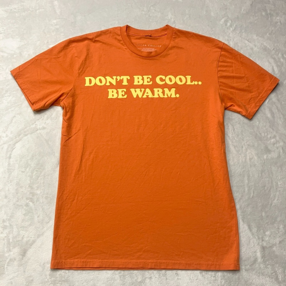 Jacob Collier T-Shirt Don't Be Cool Warm‎ Adult Size L Orange Band Tee Merch